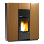 Termostufa Idro Power Slim Carinci - colore bronzo - Riscaldamento super compatto e acqua sanitaria