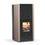 Termostufa a legna Wood 200 Carinci - colore beige - riscaldamento e produzione di acqua calda sanitaria, compatta ad alto rendimento