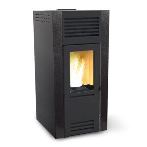 Stufa Air 100 120 120c Carinci - nero - a pellet ad alta efficienza, con vetro ceramico e controllo remoto