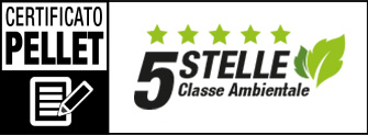 Carinci Group S.p.A. - Icona certificato pellet e 5 stelle classe ambientale