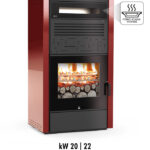 Stufa Air Wood N Carinci con Forno 20 kw 22 kw- Riscaldamento a legna con forno integrato