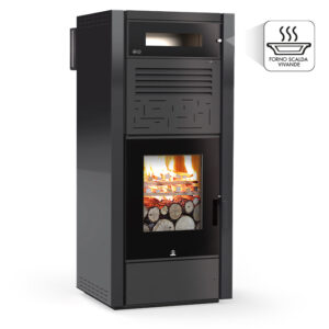 Stufa Air Wood VBL Con Forno Carinci - Riscaldamento a legna ad aria calda ventilata e bocchette laterali