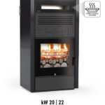 Stufa Air Wood VBL Carinci 20 kw 22 kw - Riscaldamento a legna ventilato con diffusori laterali e forno