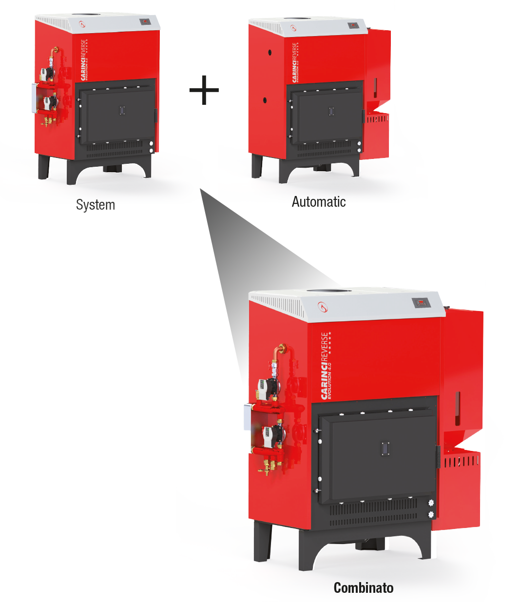 Termocamino Evolution 4.0 Reverse Combinato - Due in uno