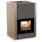 Termocamino a legna Evolution 4.0 Premium Carinci - colore Beige Lucido - con accensione dall'alto