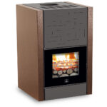 Termocamino a legna Evolution 4.0 Premium Carinci - colore Bronzo Lucido - con accensione dall'alto