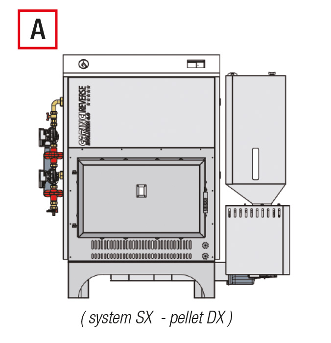 Termocamino Evolution 4.0 Reverse Combinato - Kit Combinato