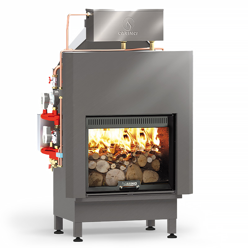 Termocamino a Legna Innovativo 2.0 System Carinci con accensione dall'alto